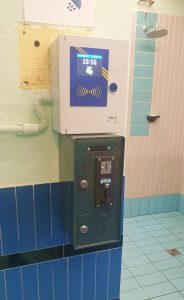 centralina docce con lettore di credito a scalare