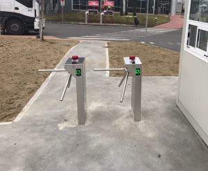 TRV1M Tornello acciaio inox con lettore rfid per Cantiere