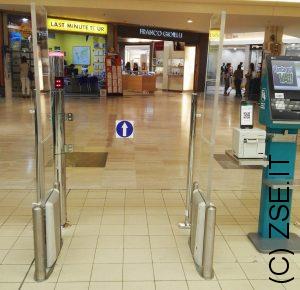 Portello con lettore Barcode per Uscita area Self Supermercato GDO