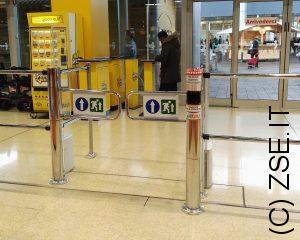 Portello con lettore Barcode per Uscita area Self Supermercato GDO